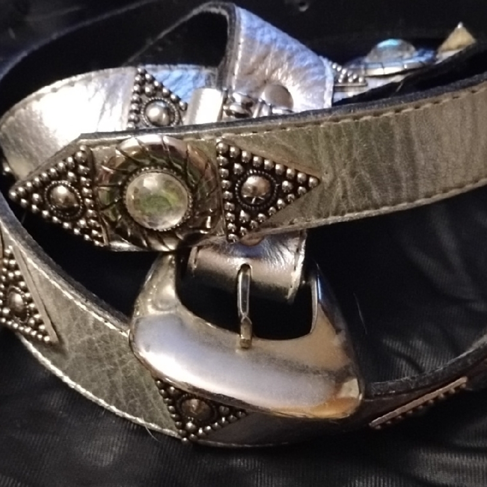 Silver Studded Women's Belt